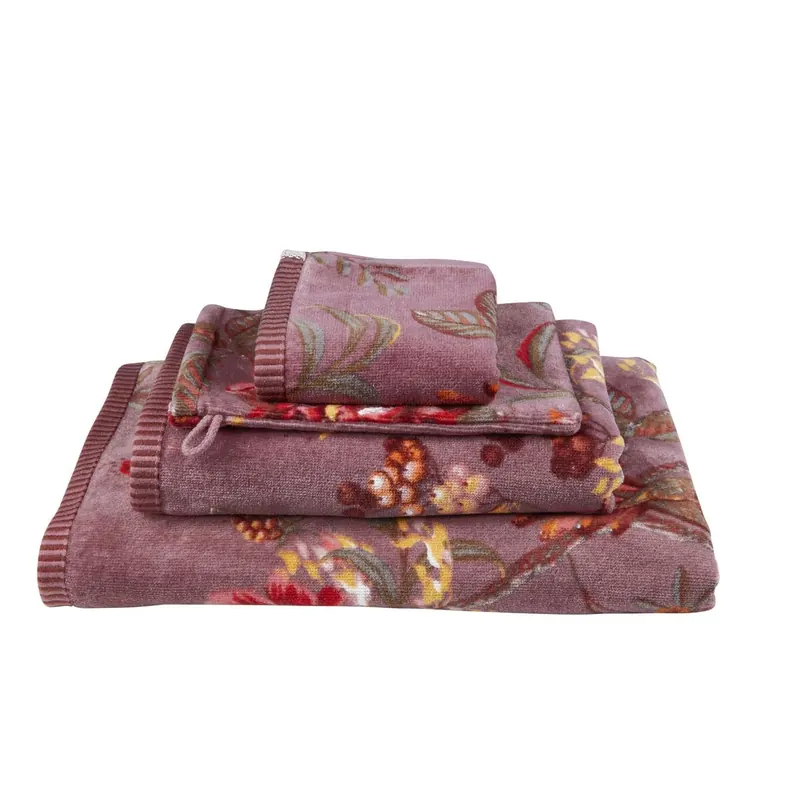 PiP Studio Handtuch Secret Gar n Mauve Set a 3 Stk 55x100 rosa