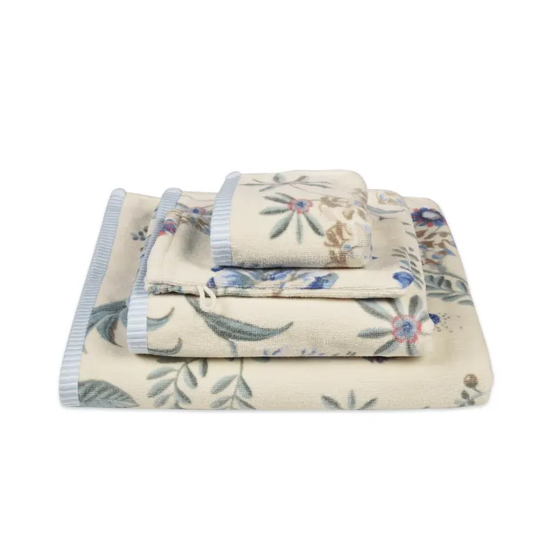 PiP Studio Handtuch Secret Gar n Whi.Blue Set a 3 Stk set a3 55x100 blau
