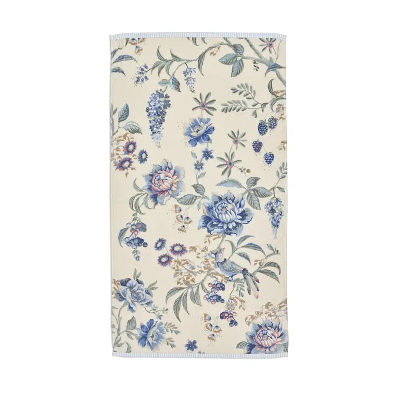 PiP Studio Handtuch Secret Gar n WhiteBlue Set a 3 Stk 55x100 blau