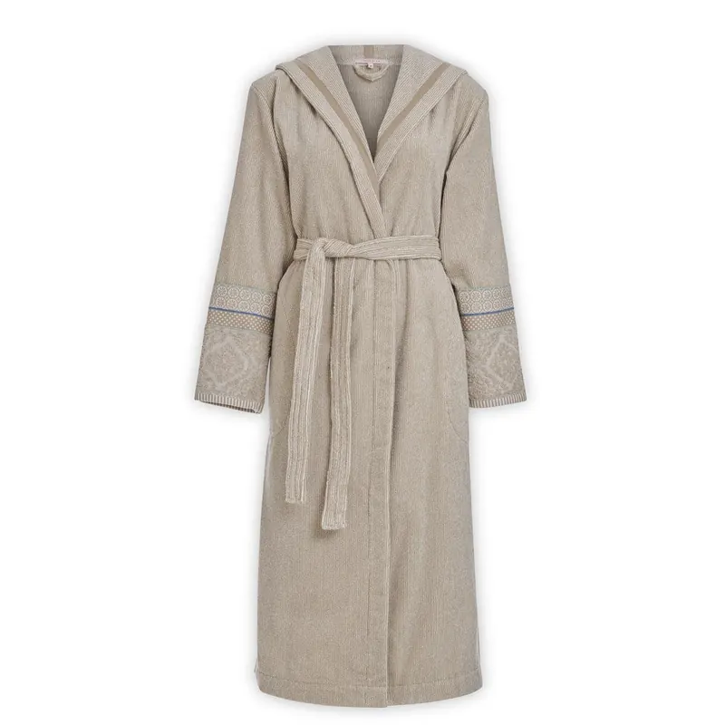 PiP Studio Heimtextilie 100% Cotton, terry, 450 GSM Ba mantel Soft Zellige Bathrobe Khaki Xxl XXL 1 Ba mantel Khaki