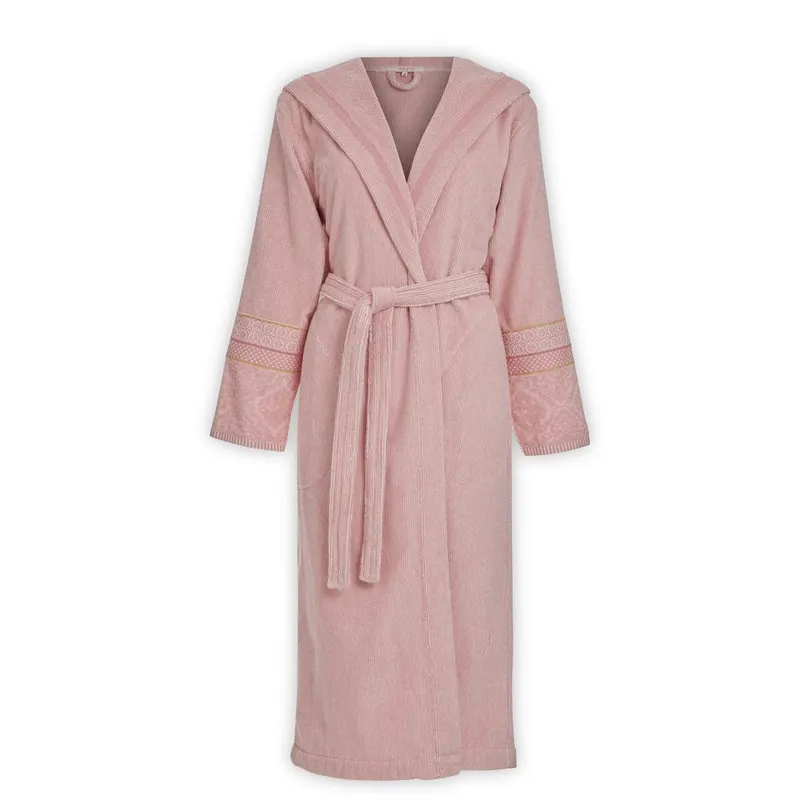 PiP Studio Heimtextilie 100% Cotton, terry, 450 GSM Ba mantel Soft Zellige Bathrobe Pink Xs XS 1 Ba mantel rosa