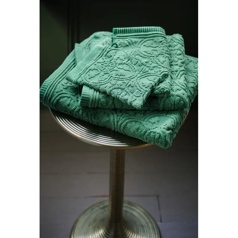 PiP Studio Heimtextilie 100% Cotton, terry, 500 GSM Frotteeware Tile Pip Green 1 Duschtuch 70x140, 70 x 140 cm grün