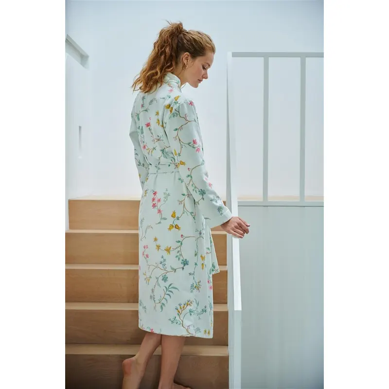 PiP Studio Heimtextilie 100% Cotton, terry velour, 380 GSM Ba mantel Les Fleurs Bathrobe White Xxl XXL 1 Ba mantel weiß