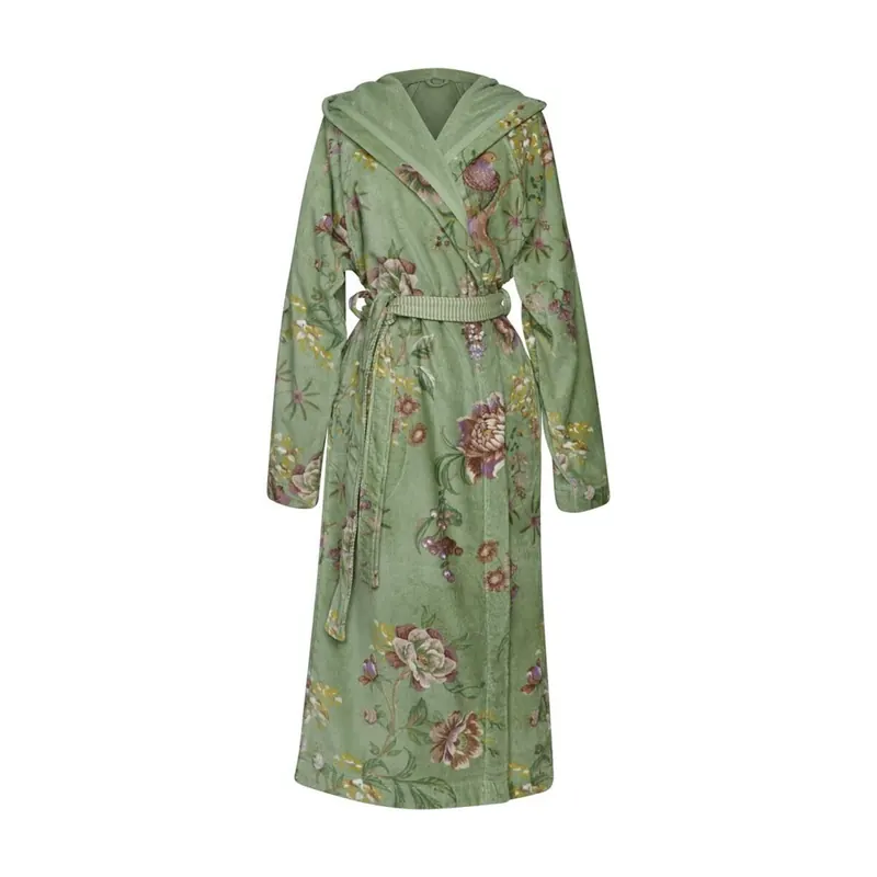 PiP Studio Heimtextilie Ba mantel Secret Gar n Bathrobe_Green_UV_UV_M M 1 Ba mantel grün