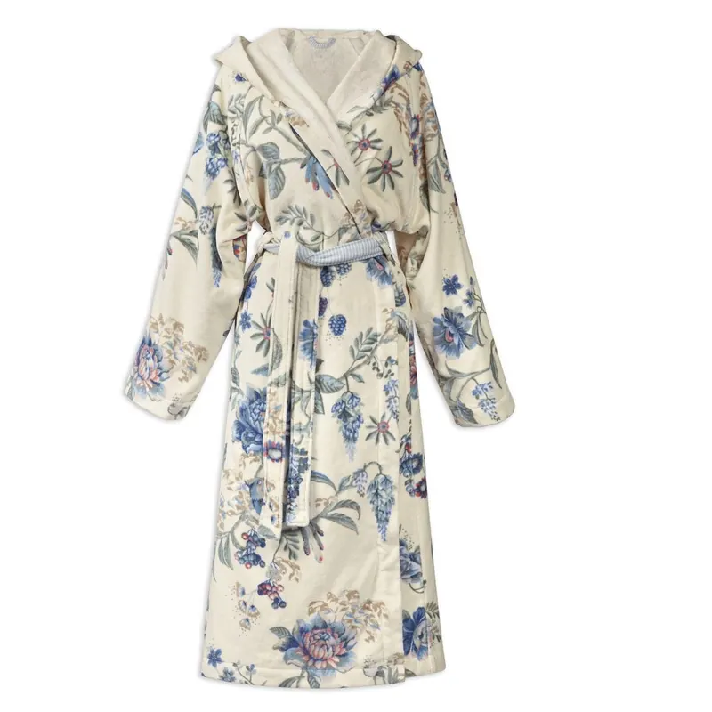 PiP Studio Heimtextilie Ba mantel Secret Gar n Bathrobe WhiteBlue S blau