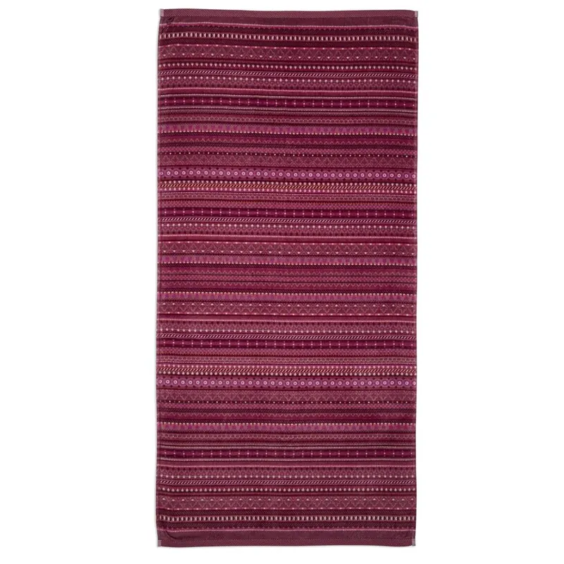 PiP Studio Heimtextilie Duschtuch Geometric Print Dark Pink 70x140 rosa