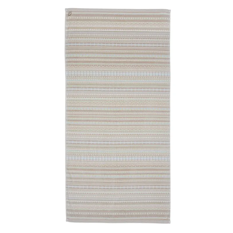PiP Studio Heimtextilie Duschtuch Geometric Print Sand 70x140 natur