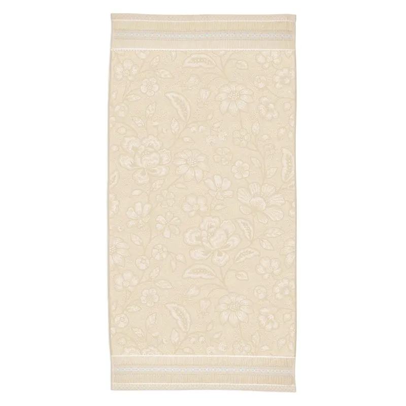 PiP Studio Heimtextilie Duschtuch Jasmin Jacquard Sand 70x140 natur
