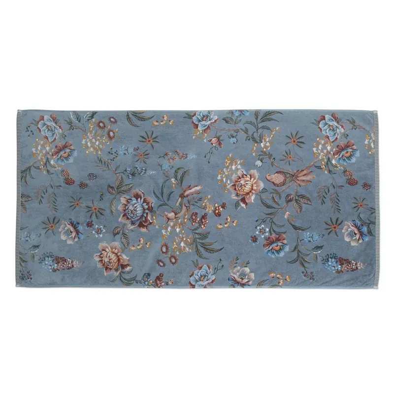 PiP Studio Heimtextilie Duschtuch Secret Gar n_Blue_UV_UV_70x140 1 Duschtuch 70 x 140 cm blau