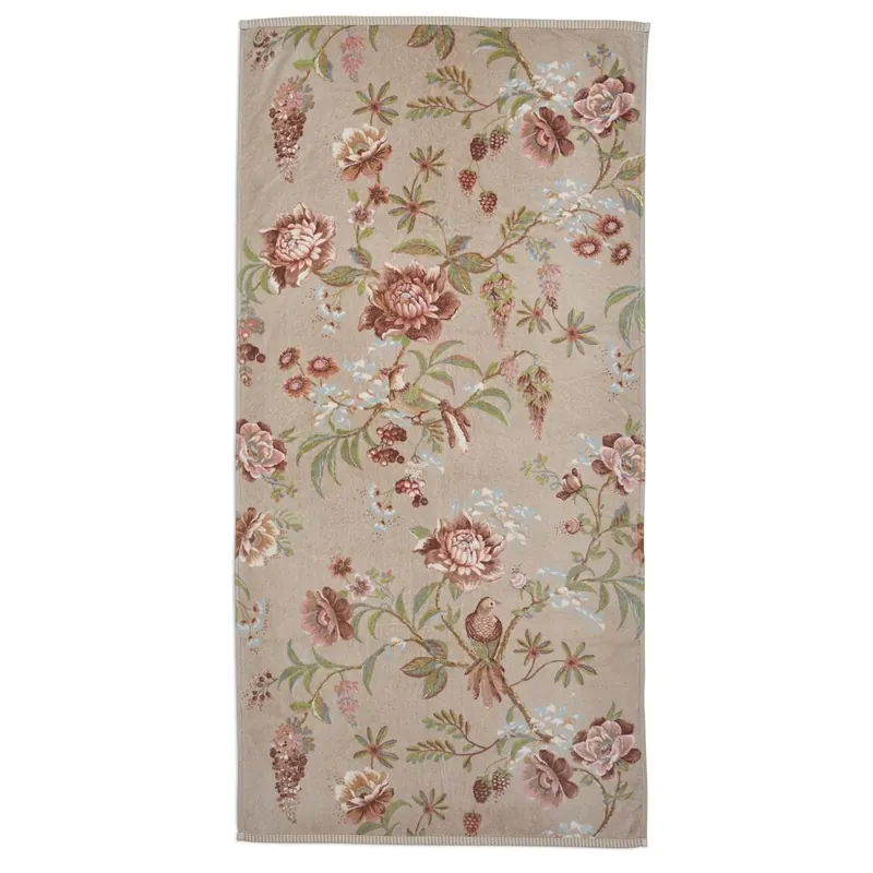 PiP Studio Heimtextilie Duschtuch Secret Gar n Khaki 70x140 natur
