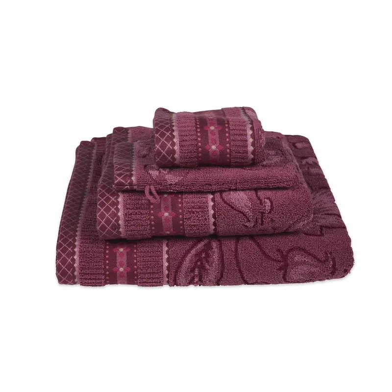 PiP Studio Heimtextilie Gästetuch Jasmin Jacquard D.Pink Set a 3 Stk 30x50 rosa