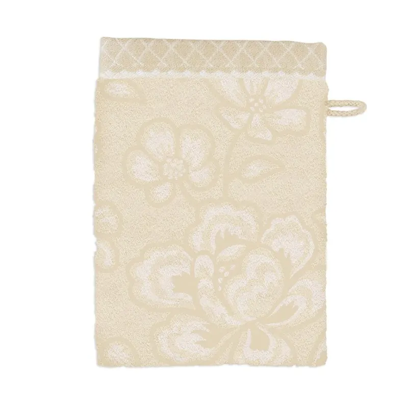 PiP Studio Heimtextilie Waschlappen Jasmin Jacquard Sand Set a 3 Stk 16x22 natur