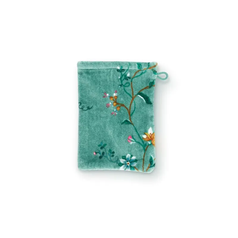 PiP Studio Heimtextilie Waschlappen Les Fleurs_Green_UV_UV_16x22 3 x Waschlappen 16 x 22 cm grün