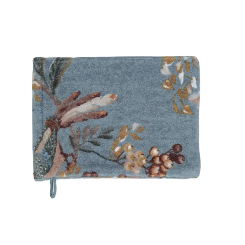 PiP Studio Heimtextilie Waschlappen Secret Gar n_Blue_UV_UV_16x22 3 x Waschlappen 16 x 22 cm blau
