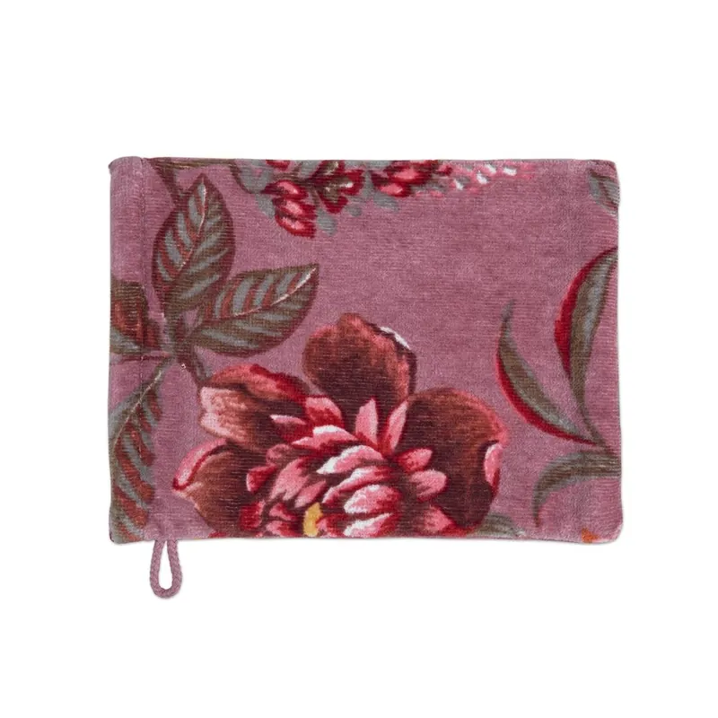 PiP Studio Heimtextilie Waschlappen Secret Gar n_Mauve_UV_UV_16x22 3 x Waschlappen 16 x 22 cm rosa