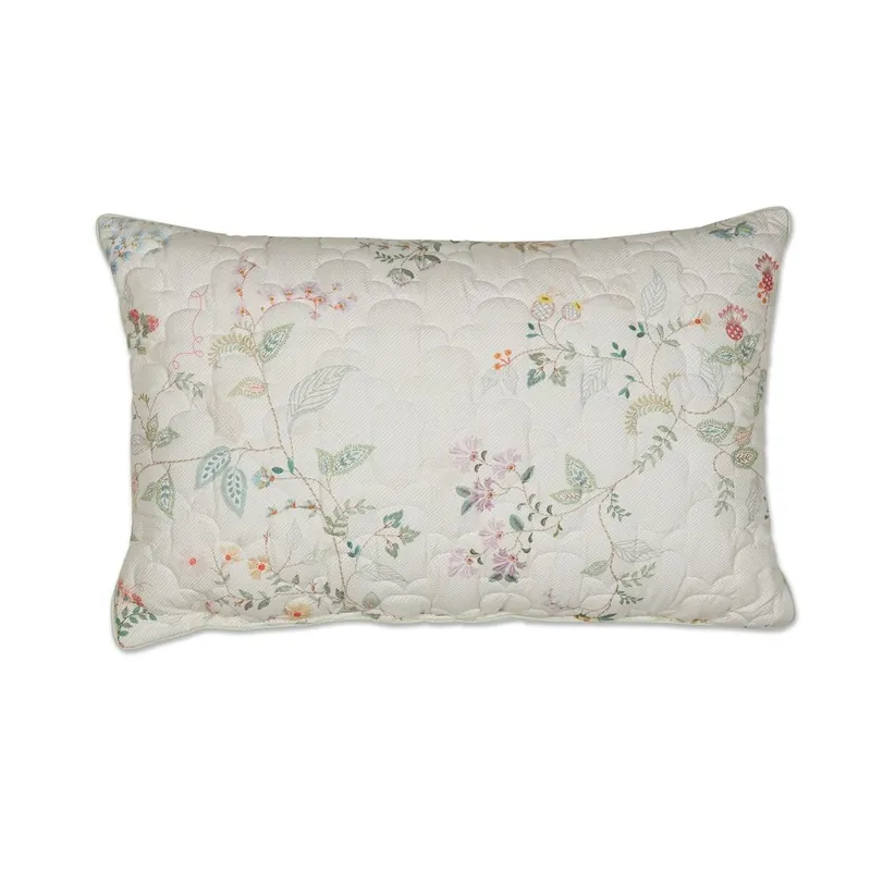 PiP Studio Kissen ko Kili Flower Quilted Cush White 45x70 weiß