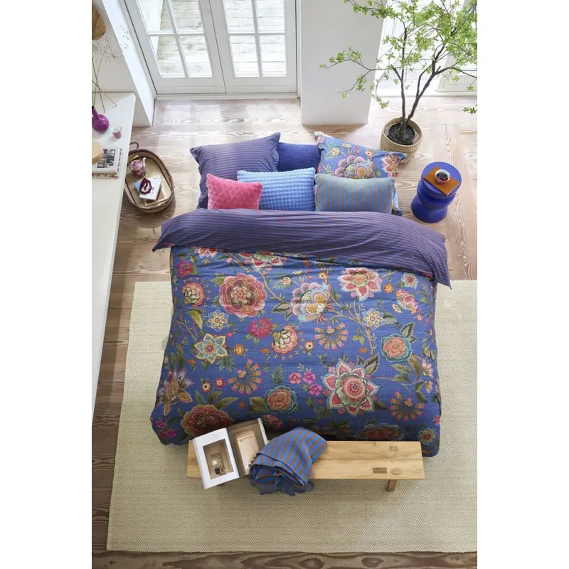 PiP Studio Kissen ko PIP Bombay Bold Dark Blue Dunkel 80 cm x 80 cm blau
