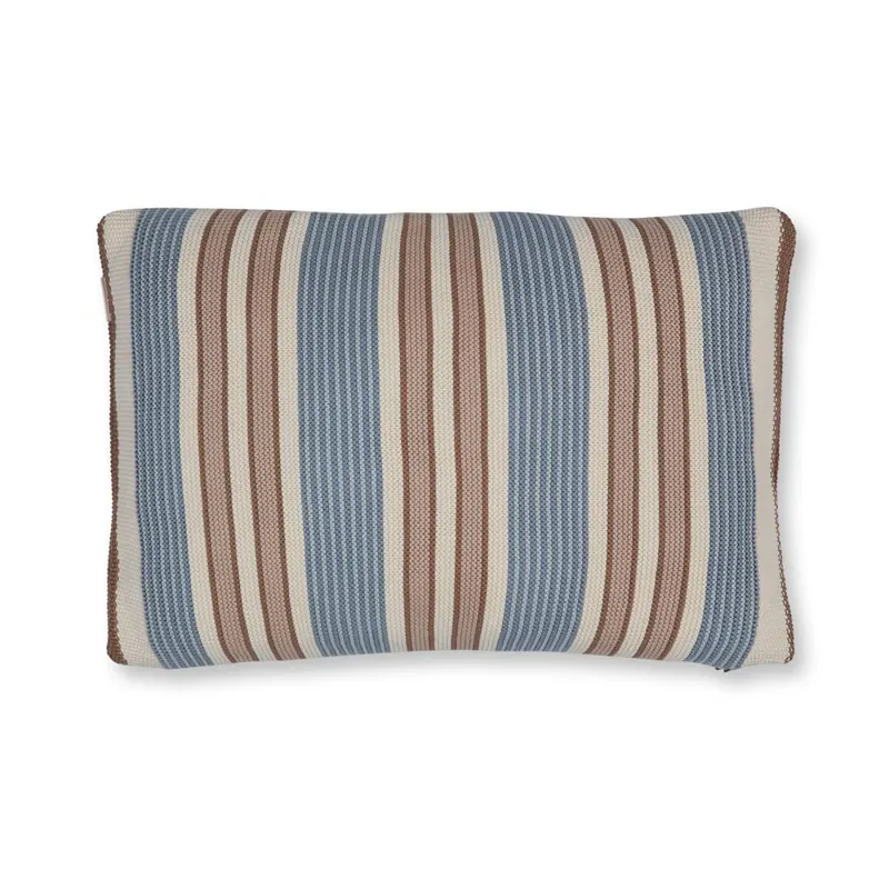 PiP Studio Kissen ko PIP Bonsoir Combistripe Blue 60 cm x 40 cm blau