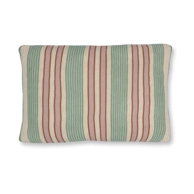 PiP Studio Kissen ko PIP Bonsoir Combistripe Green 60 cm x 40 cm grün