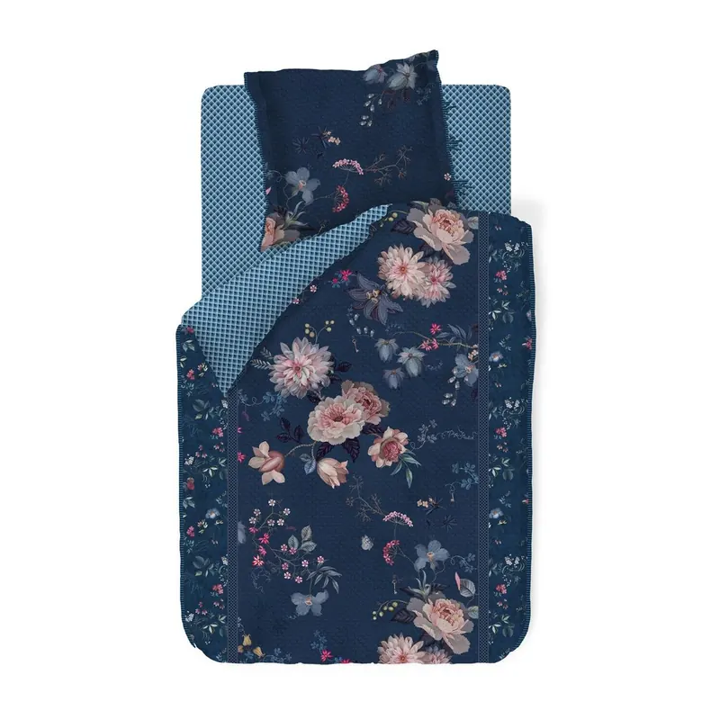 PiP Studio Kissenbezug Tokyo Bouquet Dark Blue 40x80 blau