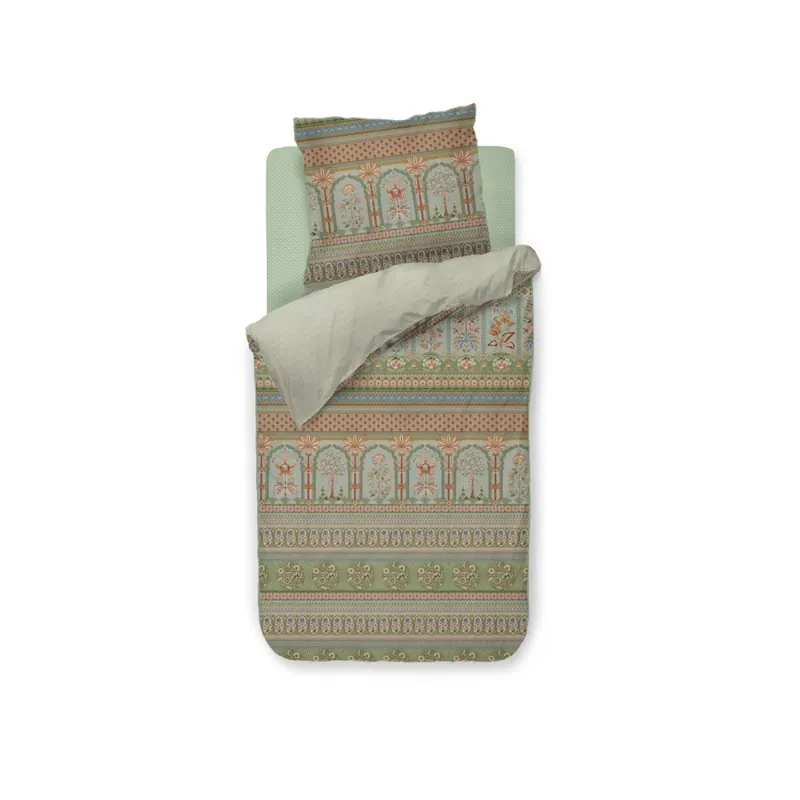 PiP Studio Perkal Bettwäsche PIP Bollywood Dreams Green 200 cm x 200 cm grün