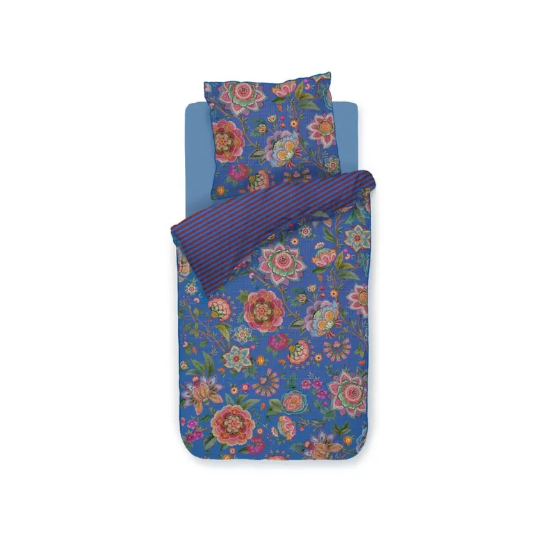 PiP Studio Perkal Bettwäsche PIP Bombay Bold Dark Blue Dunkel 135 cm x 200 cm blau