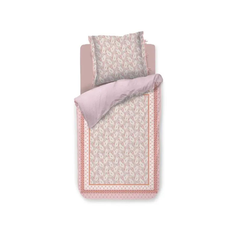 PiP Studio Perkal Bettwäsche PIP Kairi Bloom Light Pink Hell 155 cm x 220 cm rosa