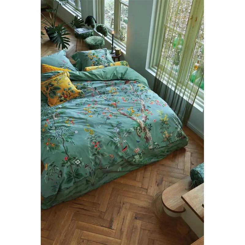PiP Studio Perkal Kissenbezug Wild And Tree Blue 1 80x80, 80 x 80 cm blau