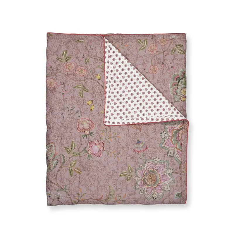 PiP Studio Tagesdecke PIP Mumbai Morning Quilt Pink 220 cm x 220 cm rosa