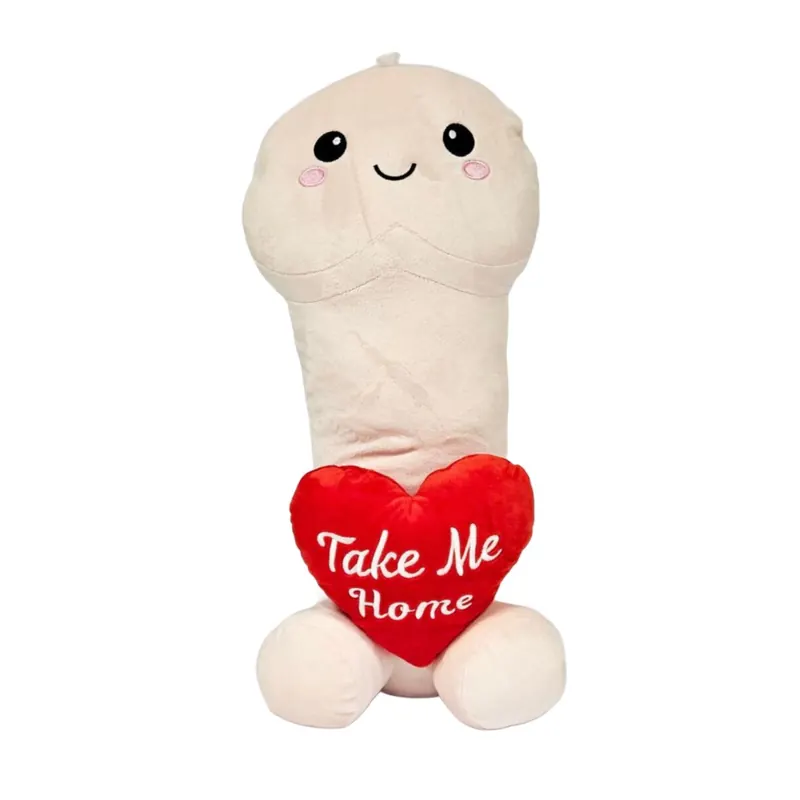 Plüsch Penis Herz Mr. Sexy Kuscheltier 60 cm beige Junggesellenabschied Geschenk