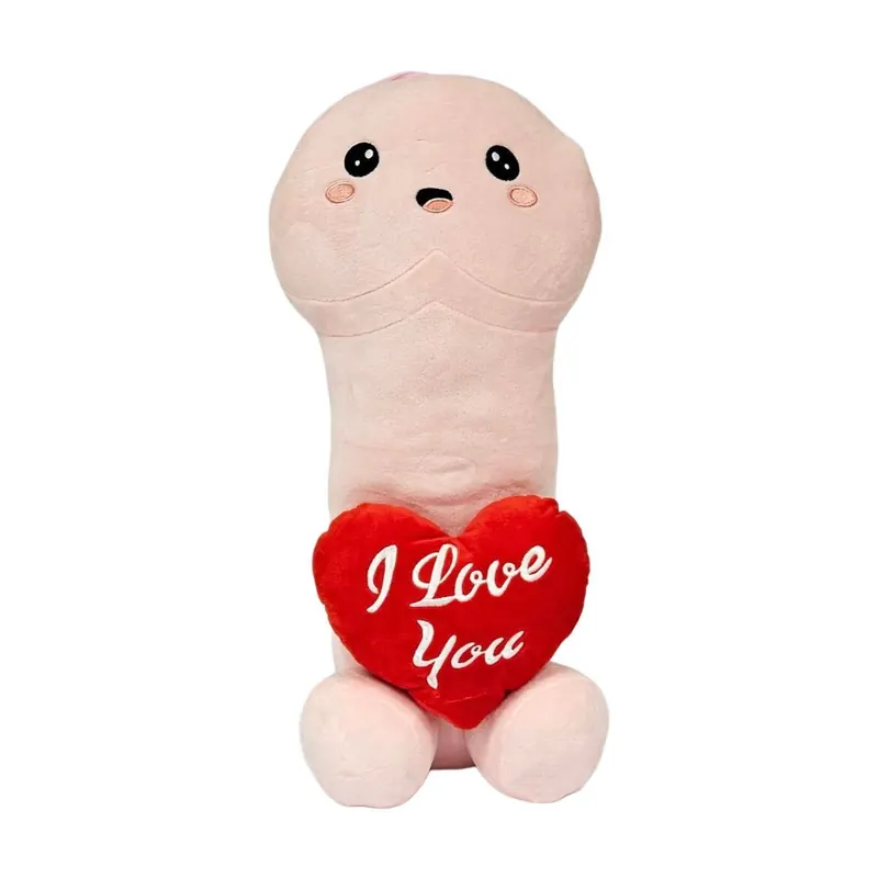 Plüsch Penis Herz Mr. Sexy Kuscheltier 60 cm rosa Junggesellenabschied Geschenk