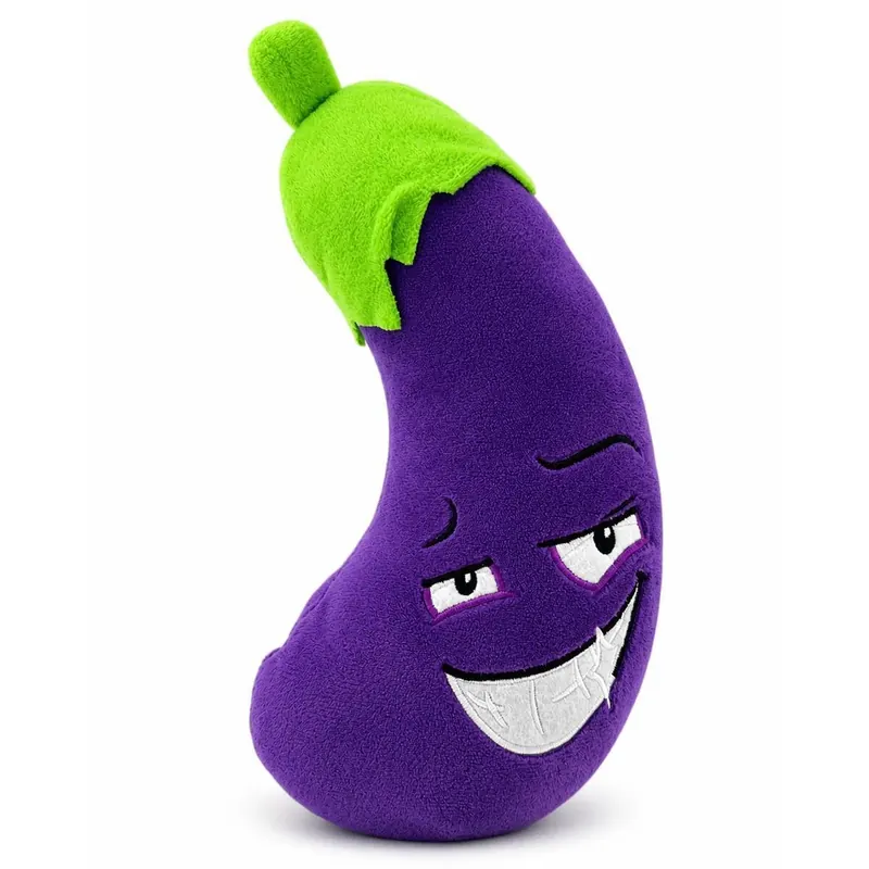 Plüschtier Boba Aubergine Kuscheltier Gemüse Plüschpuppen Kaufladenzubehör Weiche Kuscheltier Weiche Puppe Kissen Kinderspielzeug (35 cm)