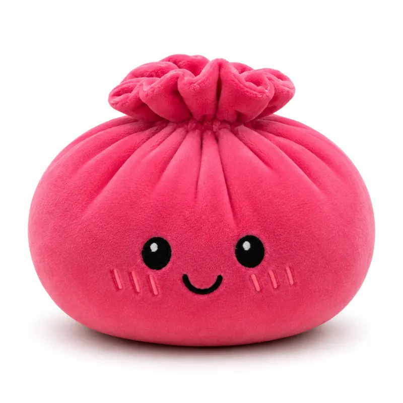 Plush Dumpling Kawaii Kuschelkissen weich & knautschig 35 cm pink