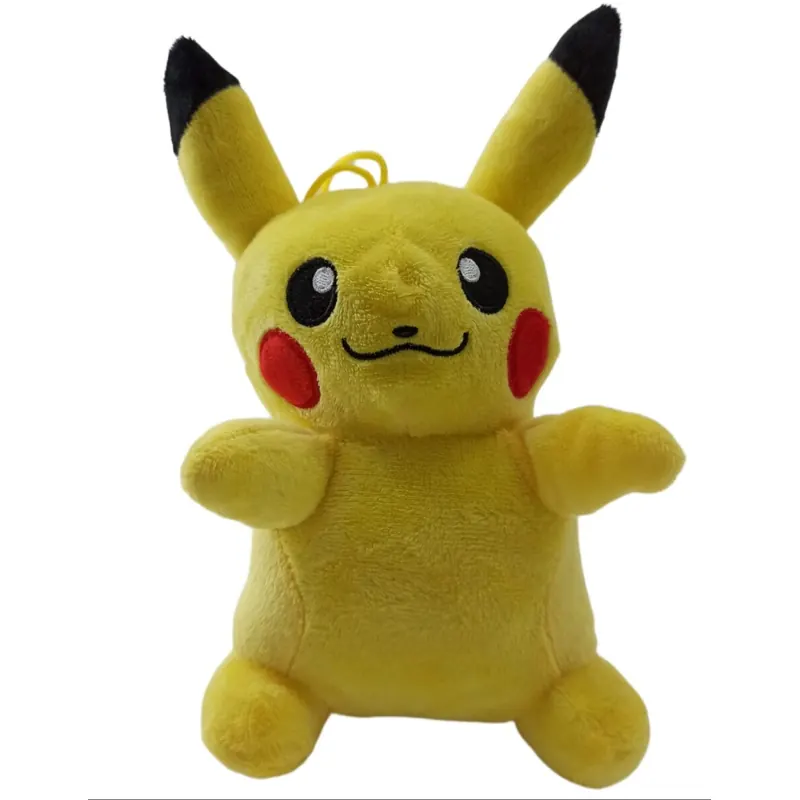 Pokemon Kuscheltier Pokemon Pikachu Plüschtier XXL 19 cm Stofftier Anime Kawaii Plush Stofftier Cute Plushie Halloween Weihnachten Geschenke für Kinder (Pikachu Augen auf)