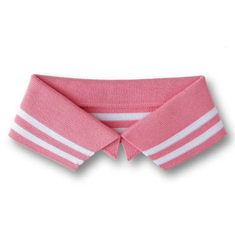 Polokragen zum Annähen POLO ME COLLEGE, Streifen, rosa, Albstoffe