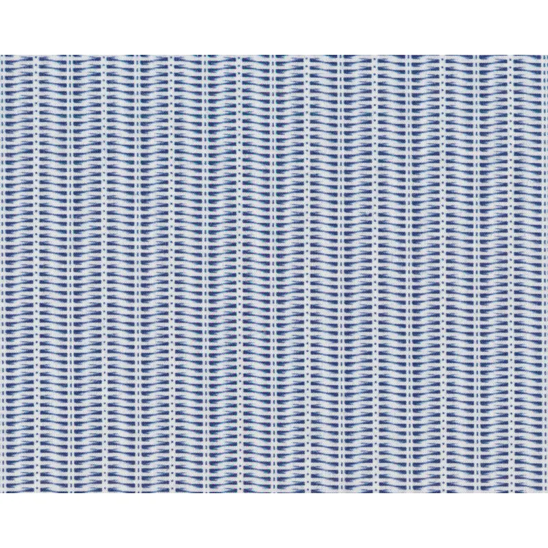 Popeline-Baumwollstoff COSTURA, Zickzack, blau