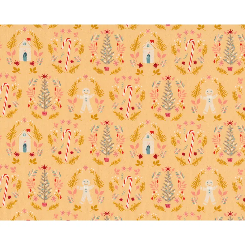 Popeline-Patchworkstoff COZY & MAGICAL, Lebkuchen-Medaillons, Art Gallery