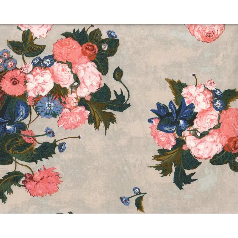 Popeline-Patchworkstoff DECADENCE, Blumen-Sträuße, lachsrosa, Art Gallery