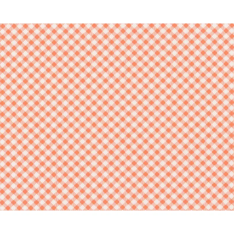 Popeline-Patchworkstoff LES PETITS, Karo, lachsrot
