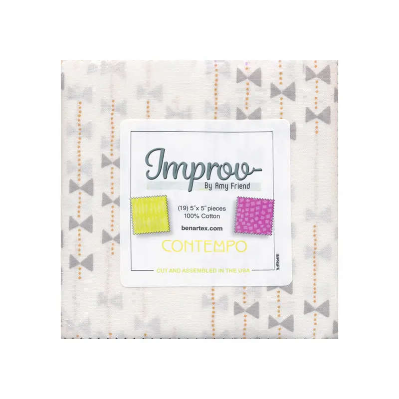 Precuts Charm Pack IMPROV, Amy Friend, Benartex