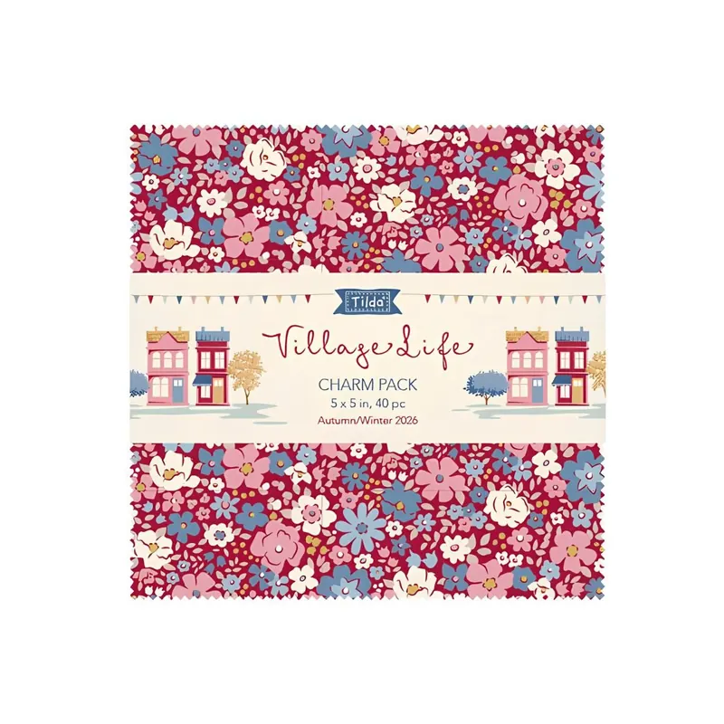 Precuts Charme Pack Baumwollstoff VILLAGE LIFE, Tilda