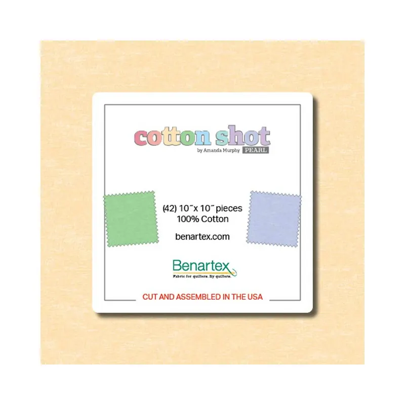 Precuts Layer Cake COTTON SHOT, pearl, Amanda Murphy, Benartex