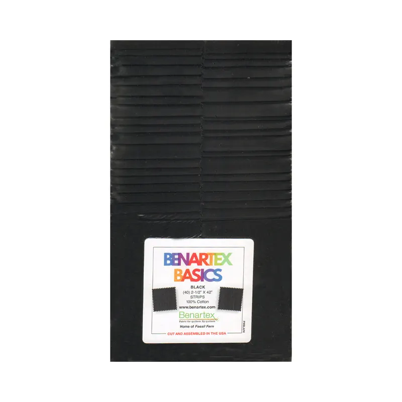 Precuts Strip-Pie BENARTEX BASICS, schwarz, Benartex