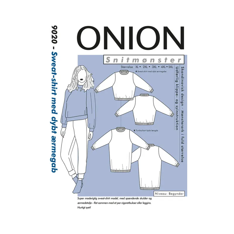 Pullover, PLUSGRÖSSE Schnittmuster ONION 9020
