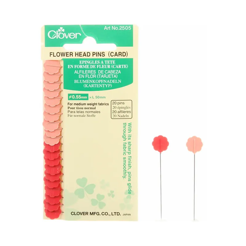 Quilt-Stecknadel BLUMENKOPF, 50 x 0,55 mm, Clover