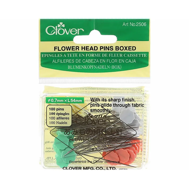 Quilt-Stecknadel BLUMENKOPF, 54 x 0,70 mm, Clover
