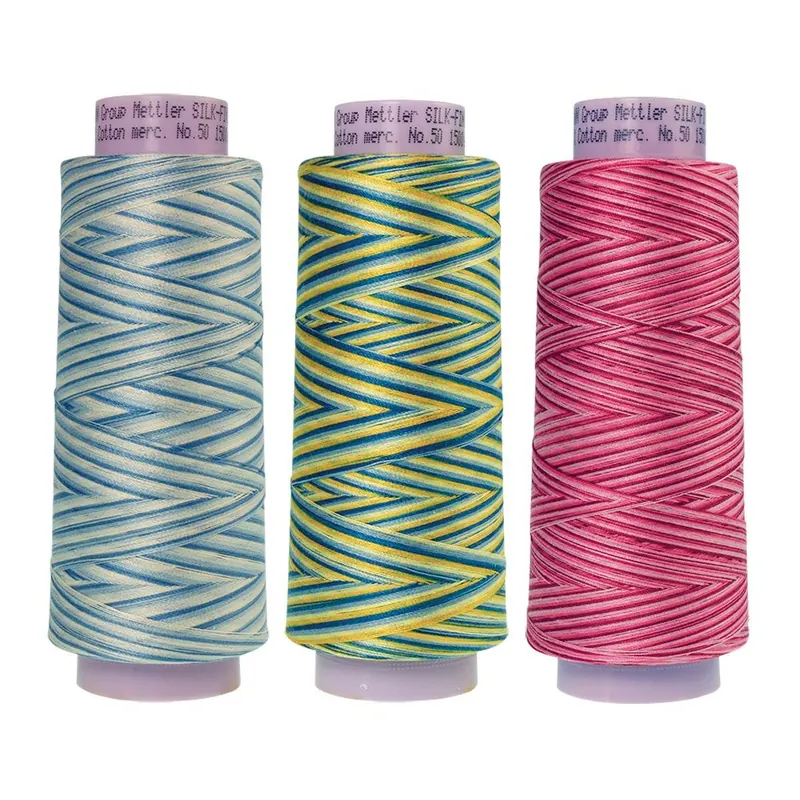 Quilt- und Maschinenstickgarn SILK FINISH COTTON No.50, multicolor, 1829 m, Mettler