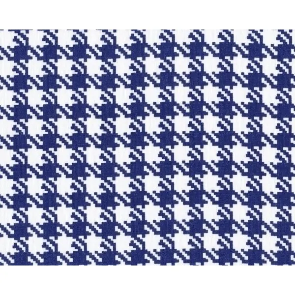Reinleinen LÖNNEBERGA, Hahnentritt, blau, Toptex