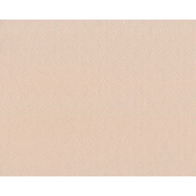 Rippenjersey, Pointelle PROSPER, Lochmuster, hellbeige, Hilco
