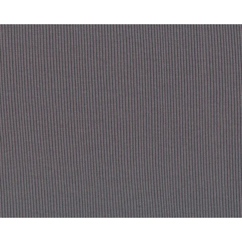 Rippenjerseystoff aus Baumwolle UNI RIB, dunkelgrau